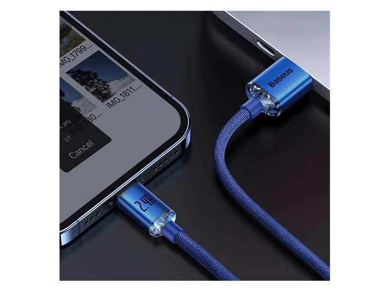 Baseus Crystal Shine USB Type-A – iPhone kábel, 1,2 m (CAJY000003)