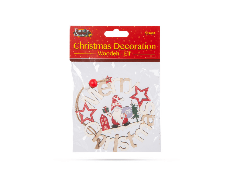 Family 58548A Karácsonyi dekoráció, fa manó házikóval