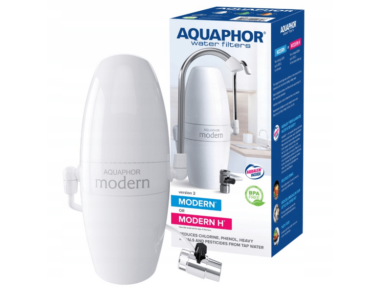 Aquaphor Modern V2 csapra szerelhető víztisztító, fehér (516989)