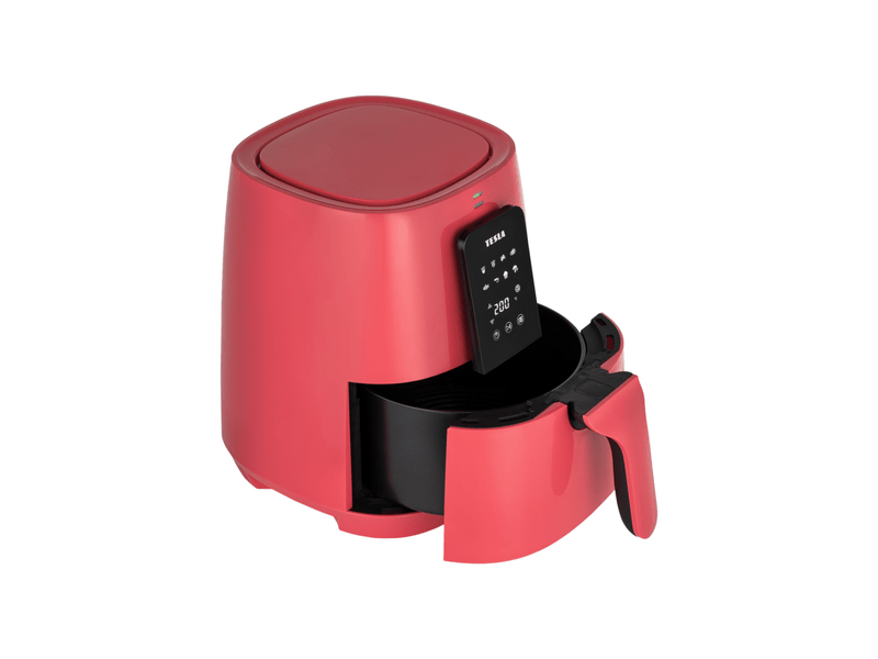 Tesla AirCook Q30 Forrólevegős sütő, piros