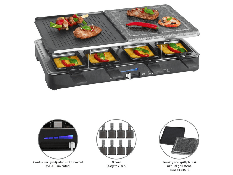 Clatronic RG 3518 2 az 1-ben raclette grill