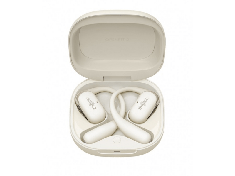 Shokz OpenFit 2 Bluetooth slušalice, bež boje