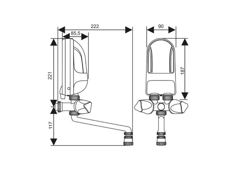Dafi 921620 Csap fölé szerelhető átfolyós vízmelegítő, 5,5 kW