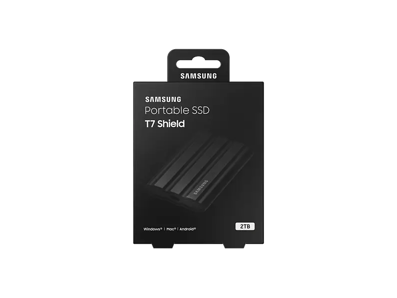 Samsung MU-PE2T0S T7 Shield Hordozható SSD, 2TB, fekete