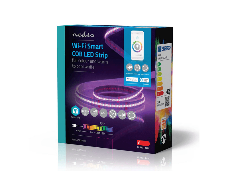 Nedis WIFILSC20CRGB SmartLife LED Szalag, 2 m