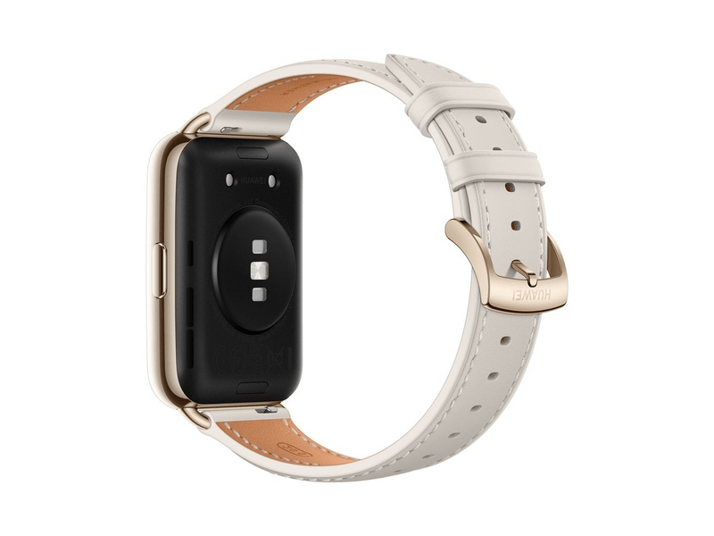 Huawei Watch Fit 2 Classic Bőr szíjjal, holdfehér