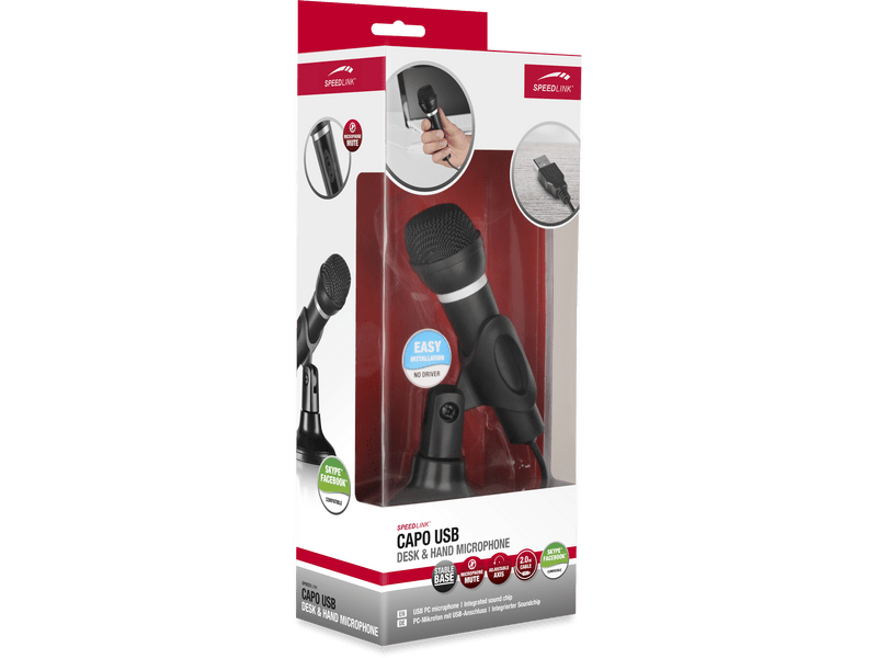 Speedlink Capo USB asztali mikrofon, fekete (SL 800002 BK)