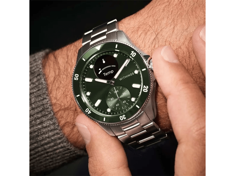 Withings Scanwatch Nova Okosóra, 42 mm, zöld