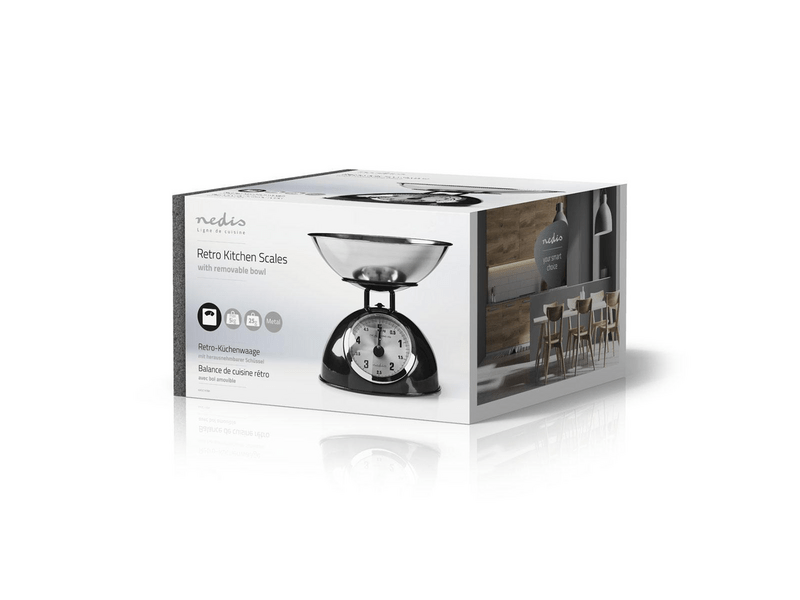 Nedis KASC110BK Retro konyhai mérleg