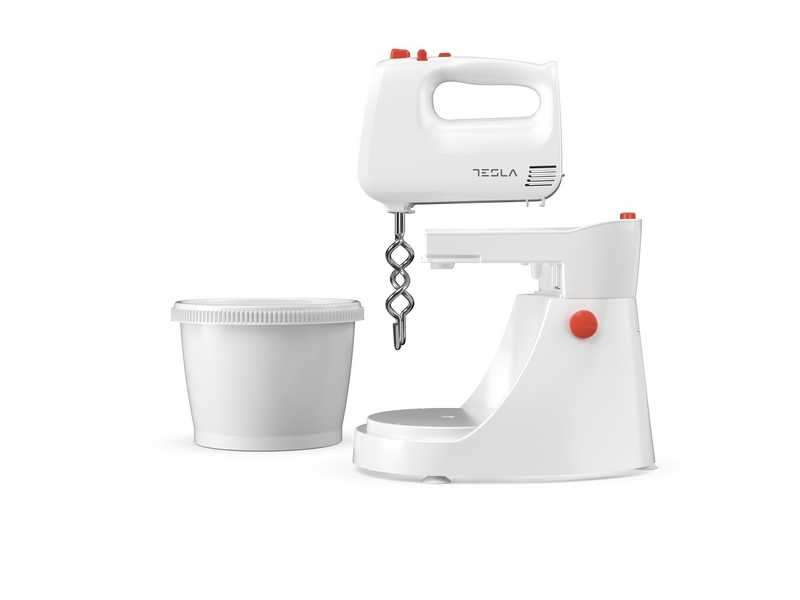 Tesla MX501WRB Tálas kézi mixer, fehér-piros