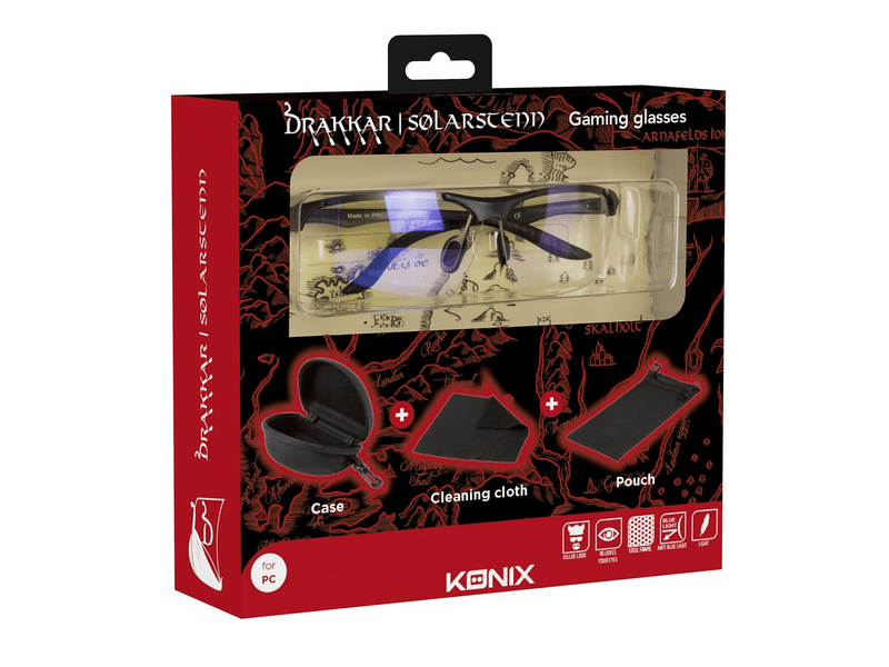 Konix Drakkar Solarstenn Kékfényszűrős Gamer Szemüveg