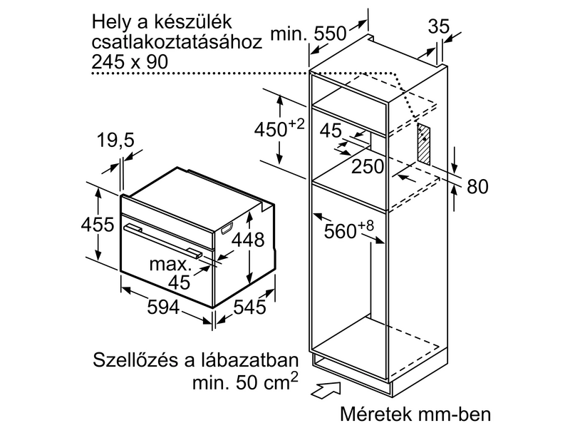 Bosch CFA634GS1 Beépíthető mikrohullámú sütő