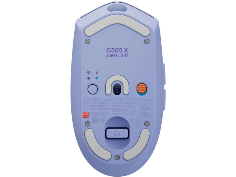 Logitech G305 X Superlight Gamer egér, lila (910-007755)
