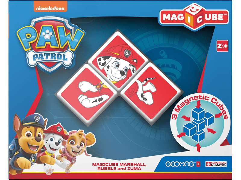 Geomag Magicube Mancs Őrjárat mágneses építőszett, Marshall/ Rubble/ Zuma (20GMG00078)