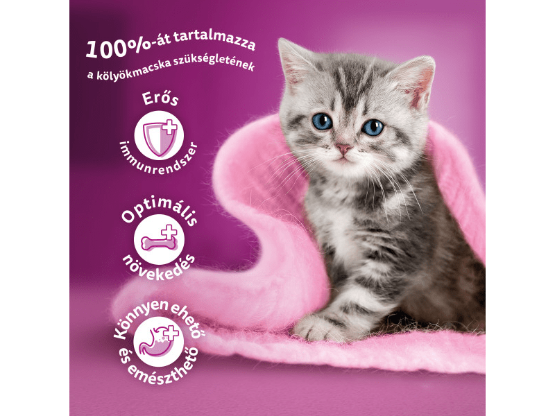 Whiskas Junior klasszikus tasakos eledel válogatás, 4x85g