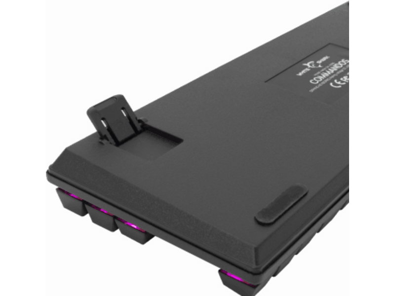 White Shark COMMANDOS Blue Switch US Gamer billentyűzet, fekete