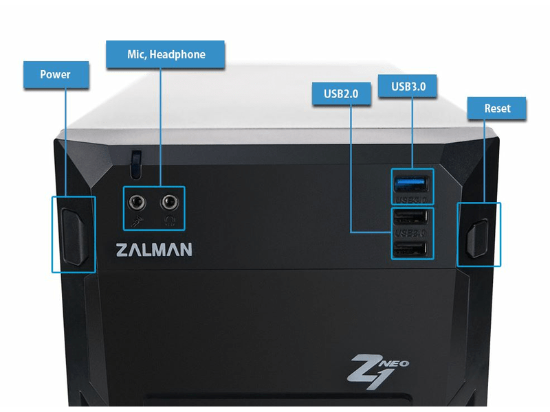 Zalman ház Midi ATX Z1 Neo fekete