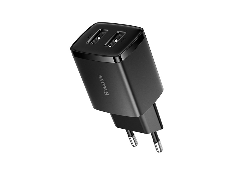 Baseus Compact 2xUSB-A hálózati töltő, 10.5W (CCXJ010201)