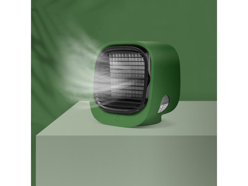 Hordozható mini léghűtő vent. zöld