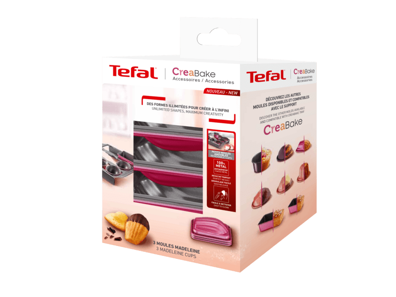 Tefal J3079904 Creabake madeleine sütőforma, 3 db