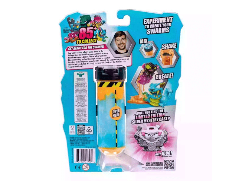 Mr. Beast: Lab Swarms Szörnylabor kémcső, 2. széria - 5 db-os (24747)