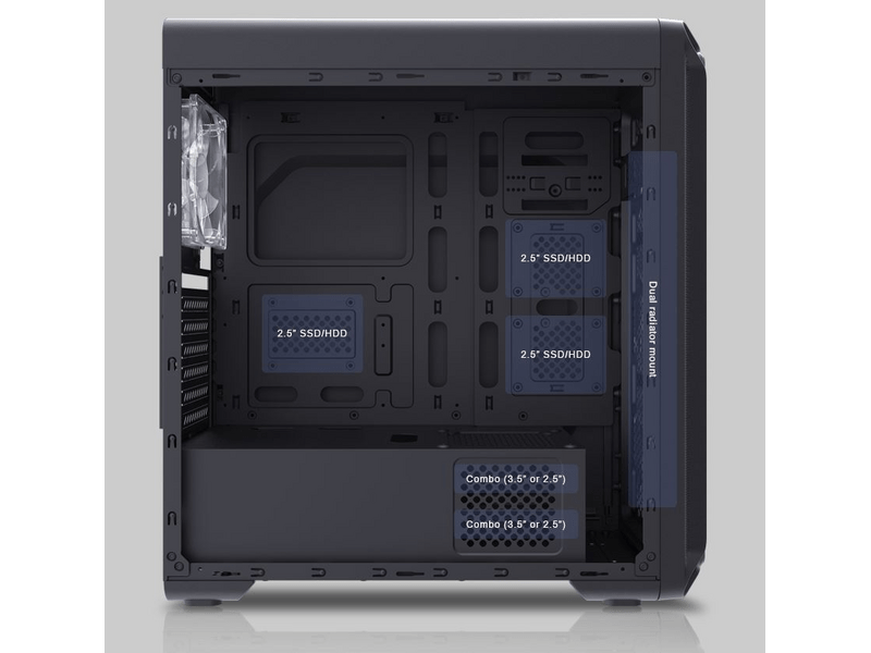 Zalman I3 Edge Midi ATX Számítógépház