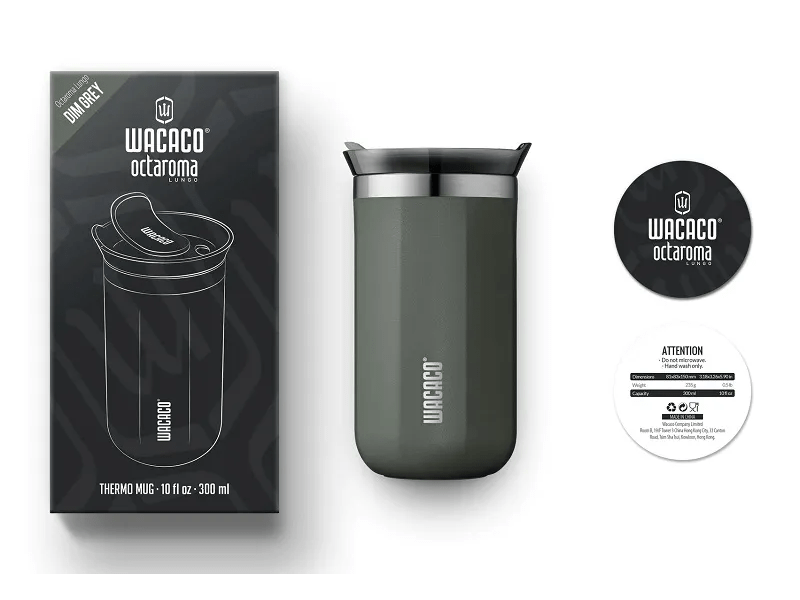 Wacaco Octaroma Lungo termobögre, Ködszürke