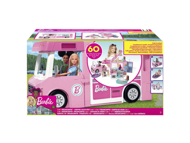 Barbie 3 az 1-ben Dreamcamper Luxus lakóautó szett (GHL93)