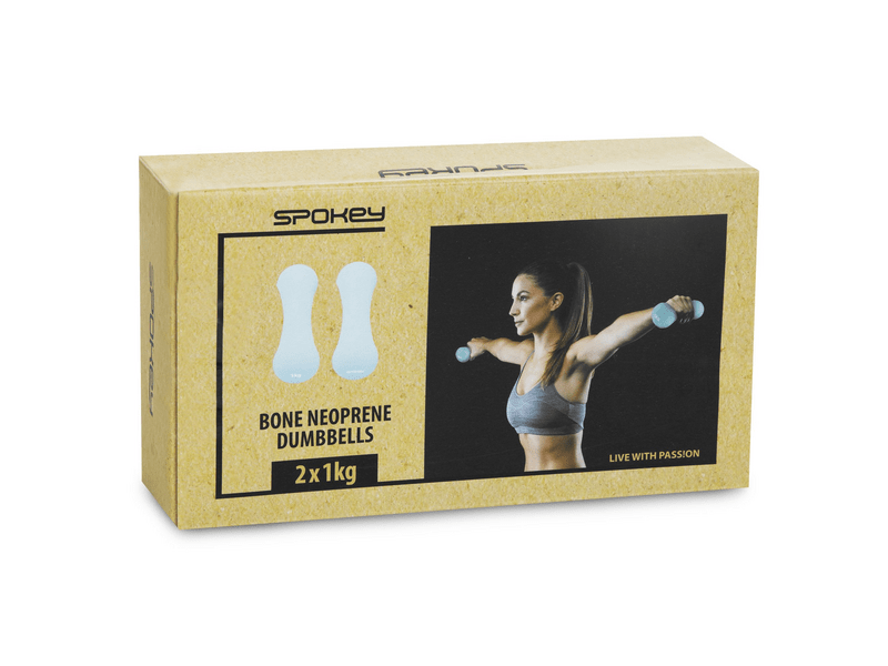 Spokey Bone neoprén kézisúlyzó, 2x 1 kg (40251)