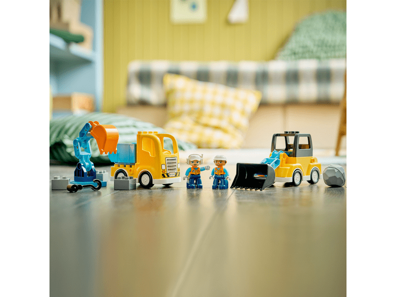 LEGO® DUPLO® Városi kalandok 3 az 1-ben építési munkagépek húsvéti játékok (10475)