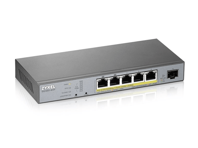 Zyxel GS1350-6HP 5 portos GbE PoE Switch