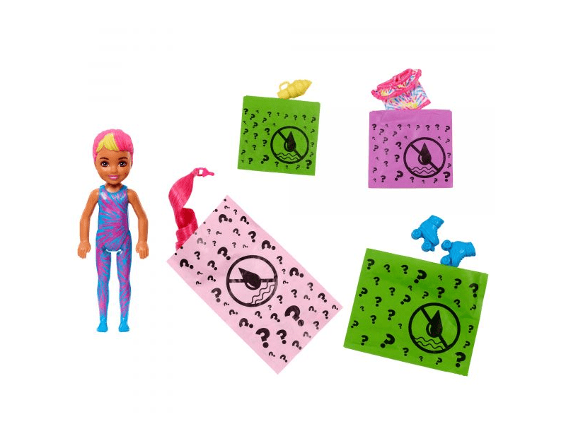 Barbie: Color Reveal Chelsea baba - Csini neon (HCC90)