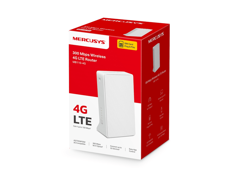 300Mbps veznélk.N 4G LTE router fehér