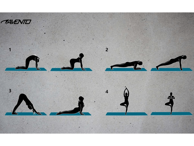 Avento Basic Blue jóga matrac, 4 mm, kék (40223)