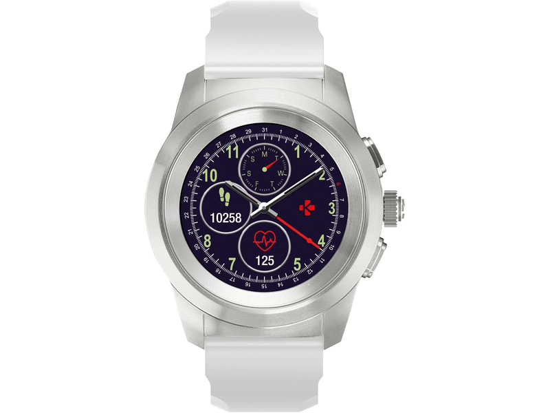 MyKronoz ZeTime Regular Okosóra, ezüst/fehér