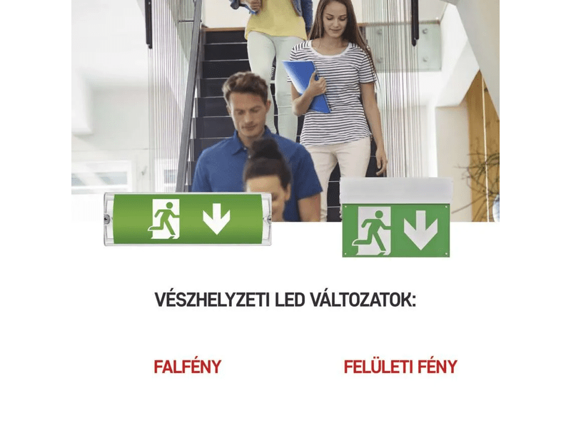 LED VÉSZVILÁGÍTÓ LÁMPATEST 1W 3H