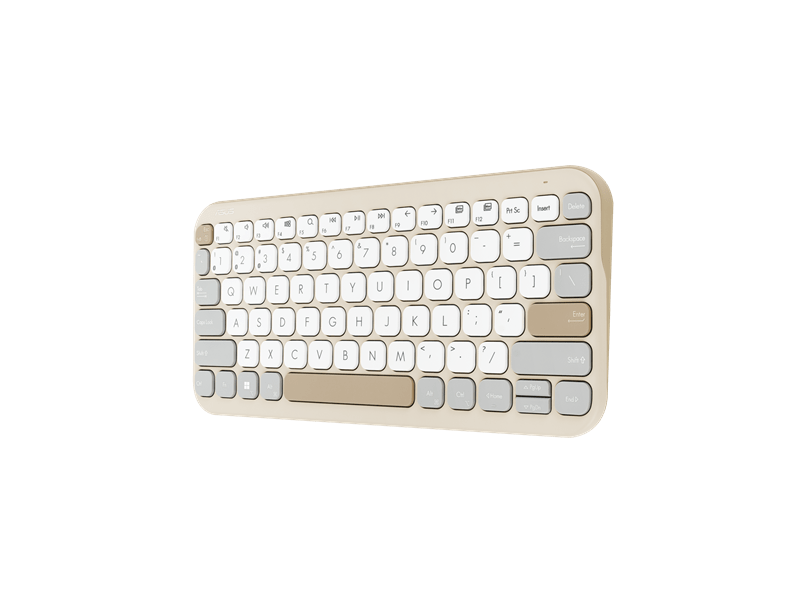 Asus Marshmallow KW100 Vezeték nélküli billentyűzet, Oat Milk