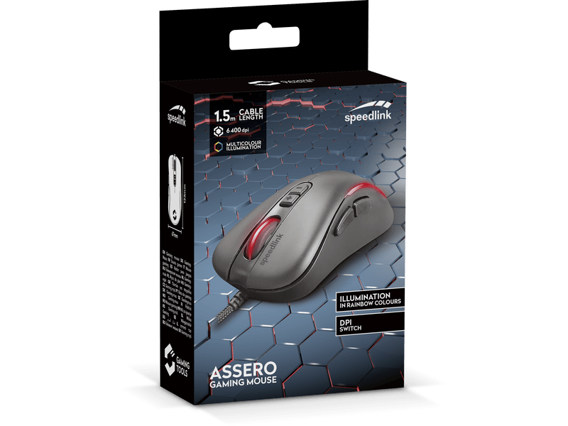 Speedlink Assero Gamer egér, fekete (SL 680021 BK)