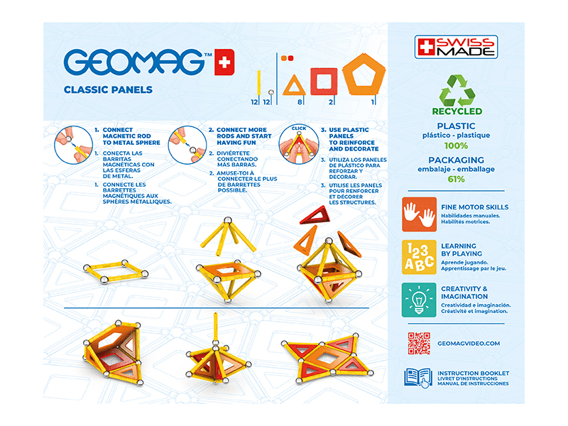 Geomag Green Line Classic Panel Mágneses építőjáték, 35 db (20GMG00470)