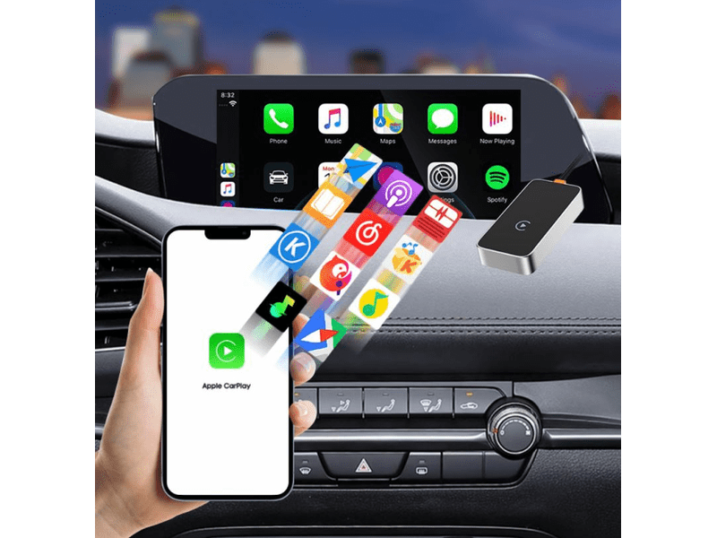 Vezeték nélküli carplay adapter, Fekete