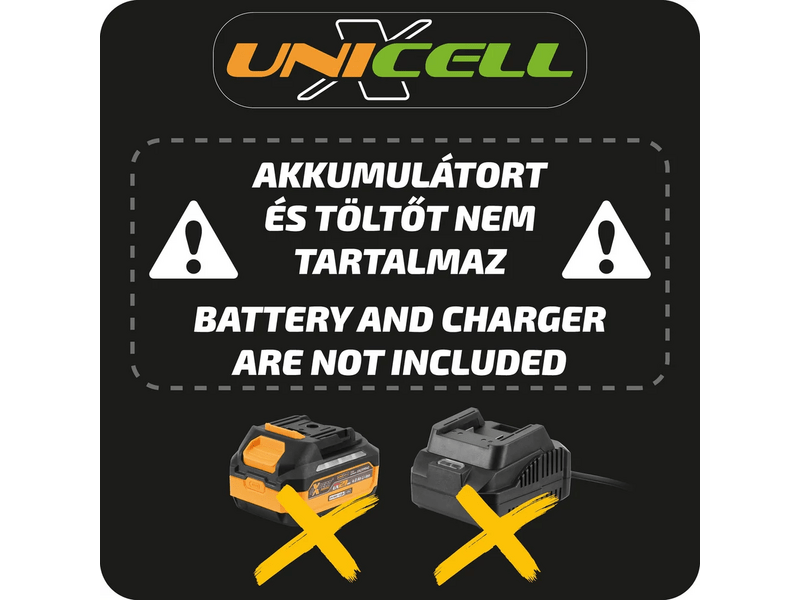 Expert UXAG125B Akkumulátoros sarokcsiszoló, 125 mm