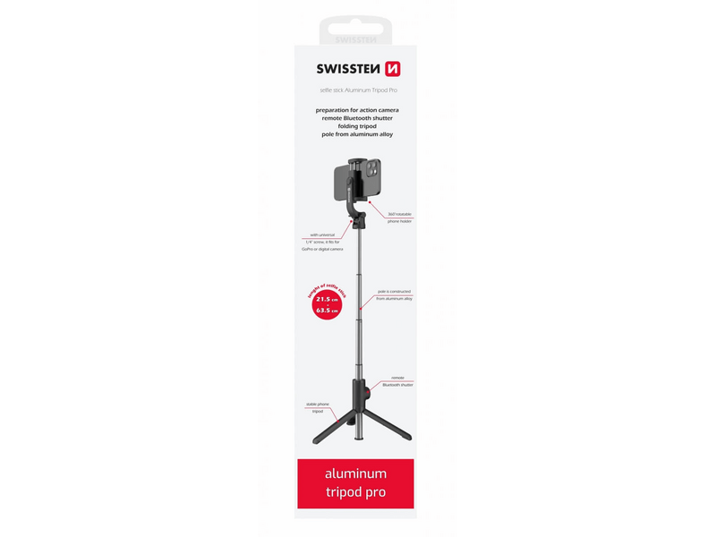 Swissten Bluetooth selfiebot és tripod állvány (32000400)