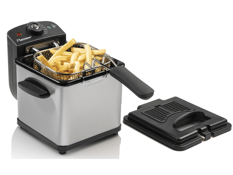 Mini olajsütő hideg zónával, 1000W, inox