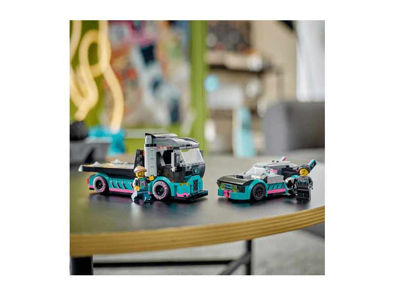 LEGO® City trkaći automobil i kamion za prijevoz automobila (60406)