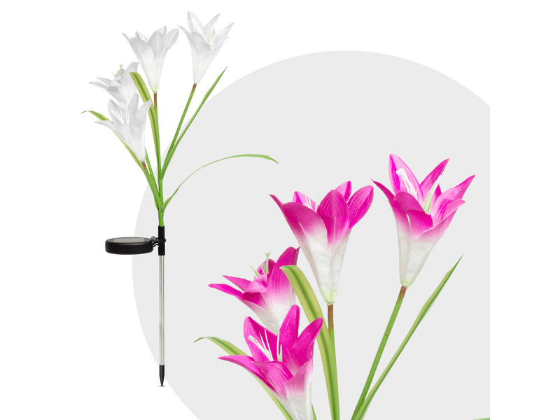 Garden of Eden 11720 RGB Leszúrható szolár virág, 2 db