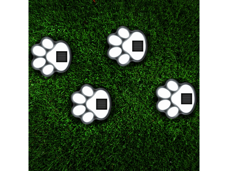 Garden of Eden 11255B LED-es szolár lámpa - kutya lábnyom alakú, leszúrható, műanyag