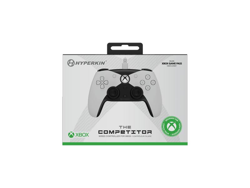 Hyperkin The Competitor za Xbox/PC žičani kontroler, bijeli (M01638-WH)