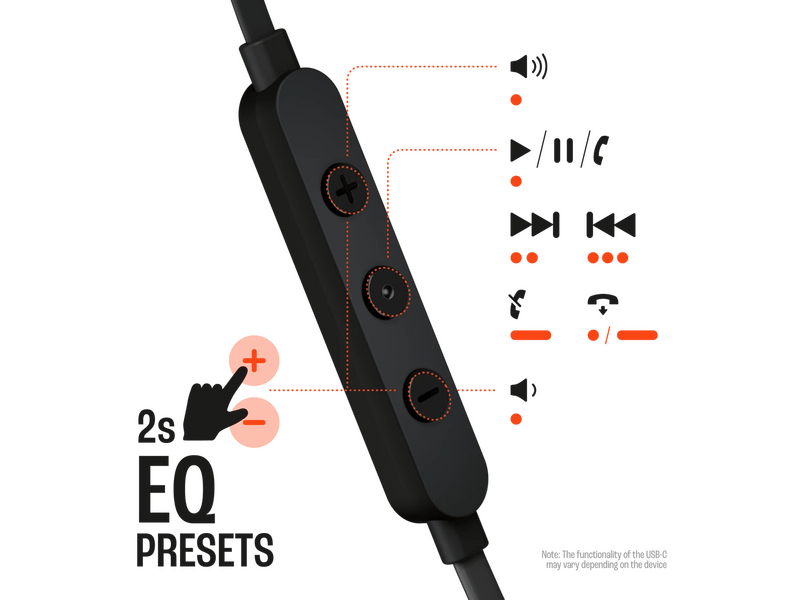 JBL Tune 305C USB-C žičane slušalice, crne