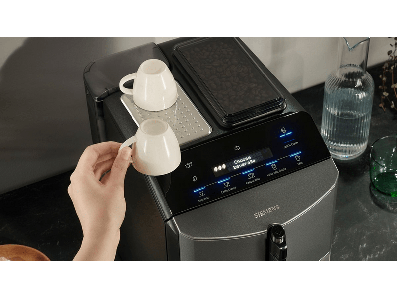 Siemens EQ.300 Automata kávéfőző, titán/fekete (TF305E04)