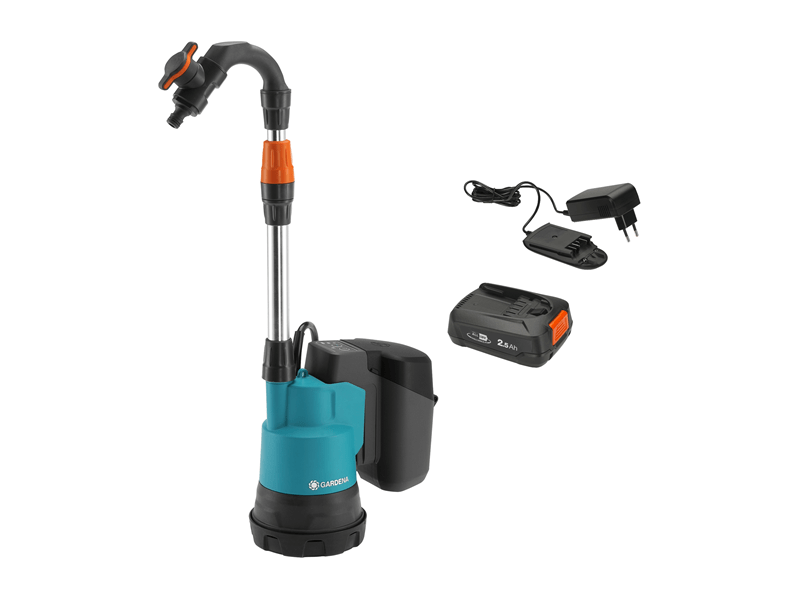 Gardena 14602-20 Akkumulátoros hordóürítő szivattyú 2000/2 18V P4A akkuval